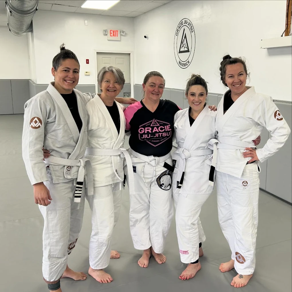 Women training self-defense at Gracie Jiu-Jitsu Warwick